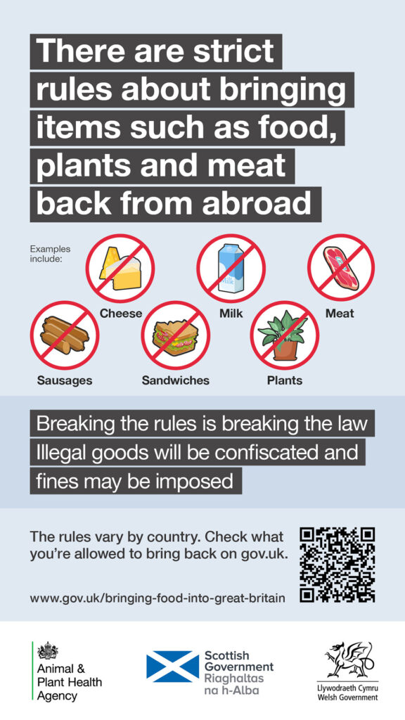 food import rules for newhaven port