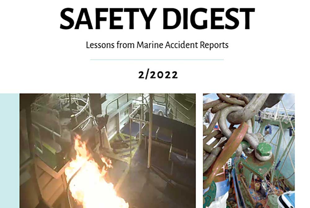 Cover of MAIB safety digest 2022