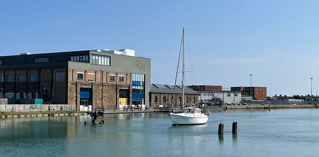 yacht on newhaven port