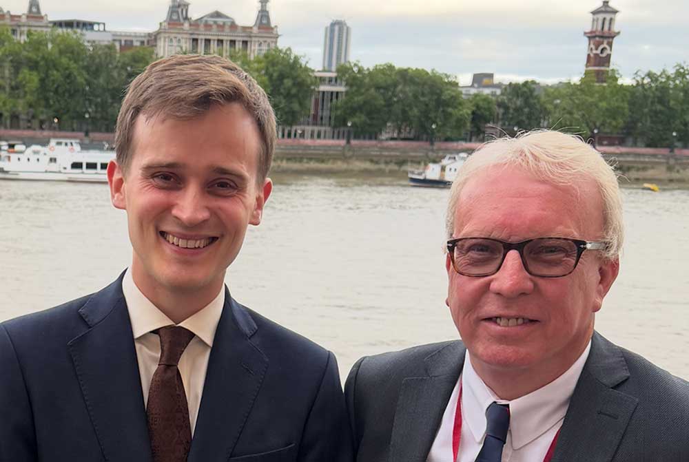 Gary Milan, Newhaven Port with Transport Minister Kier Mather